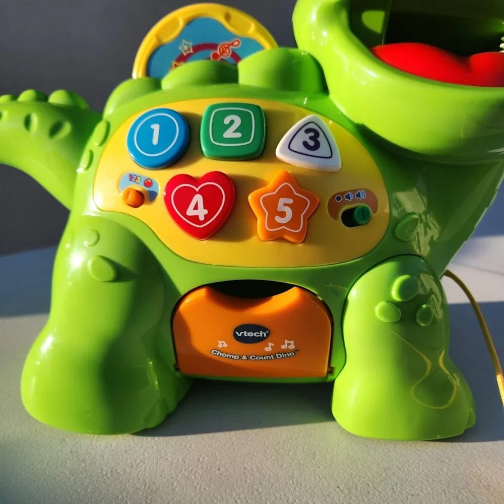 VTech Chomp & Count Dino Dinosaur Baby Toddler Toy Sounds and Music - Works